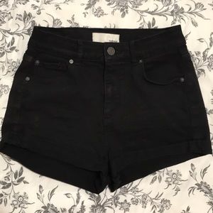 Black high waisted shorts